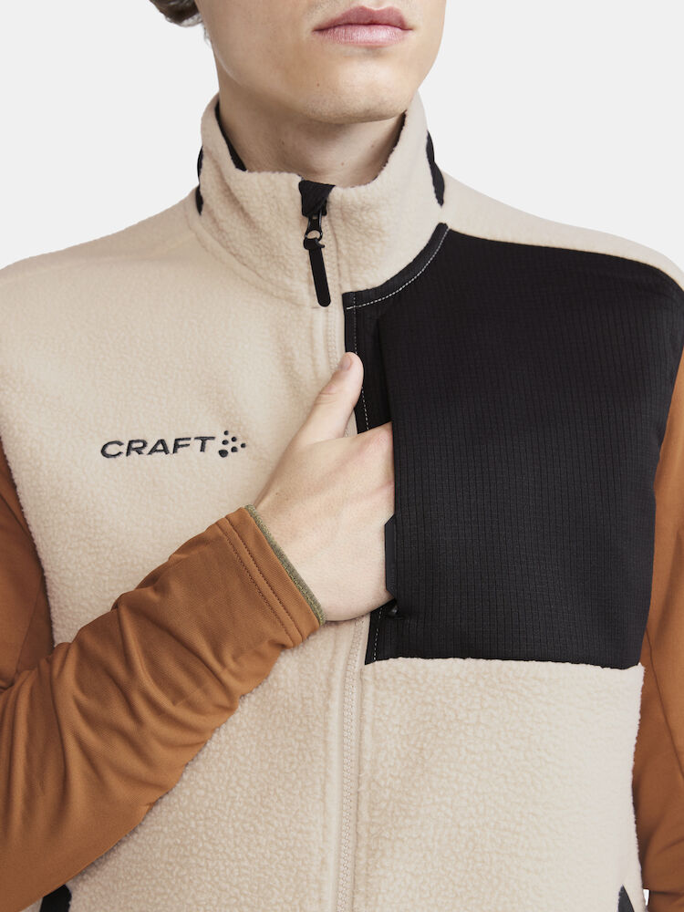 Craft - ADV Explore Pile Fleece Vest M, Ecru/Black