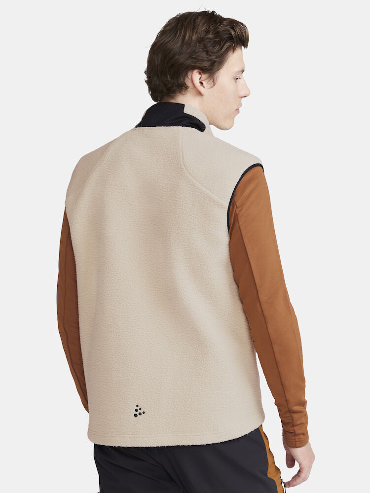 Craft - ADV Explore Pile Fleece Vest M, Ecru/Black