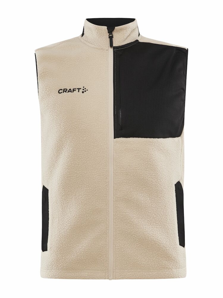 Craft - ADV Explore Pile Fleece Vest M, Ecru/Black