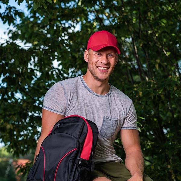 Keps Dallas i borstad bomullstwill